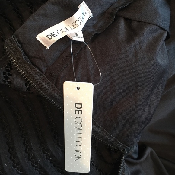 DE Collection Black Lace Overlay Swing Skirt NWT - Picture 6 of 7